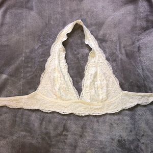 Urban Outfitters Off-White Lace Halter Bralette
